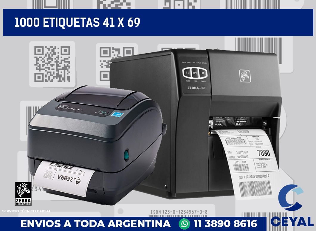 1000 etiquetas 41 x 69