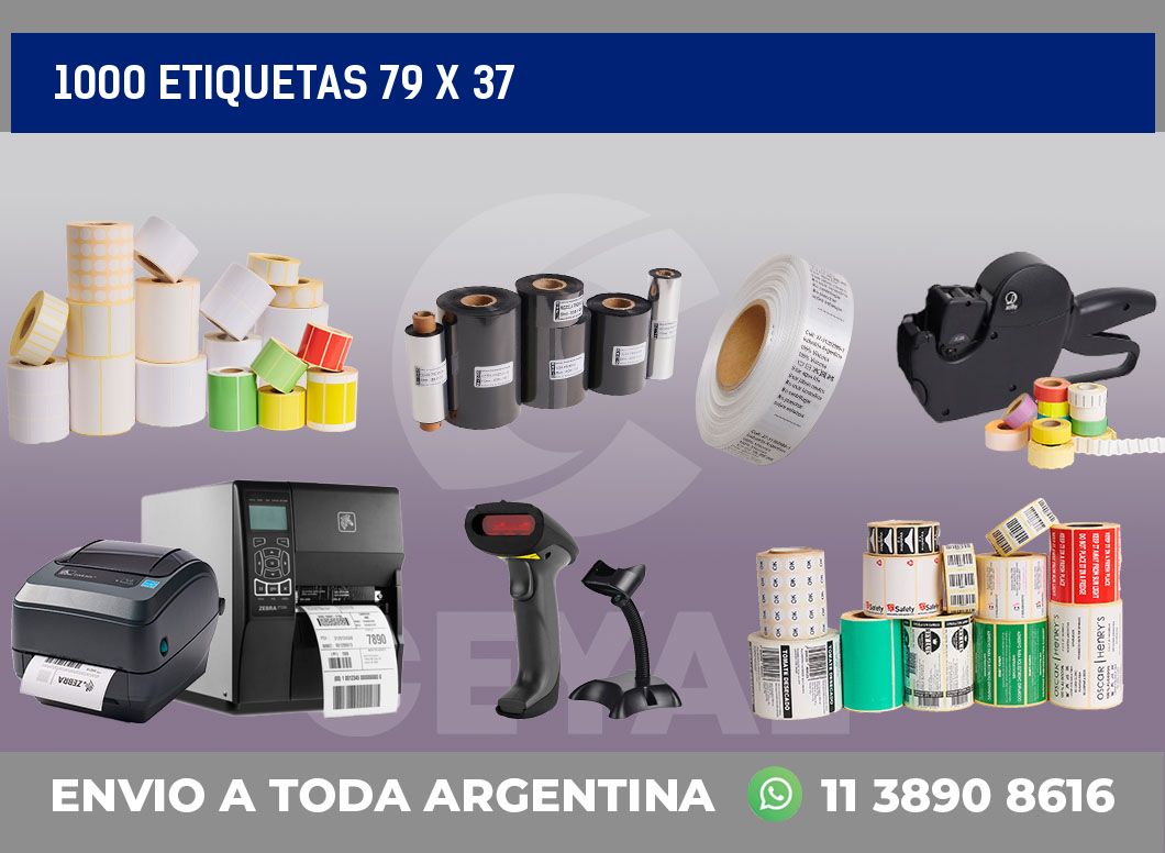 1000 etiquetas 79 x 37