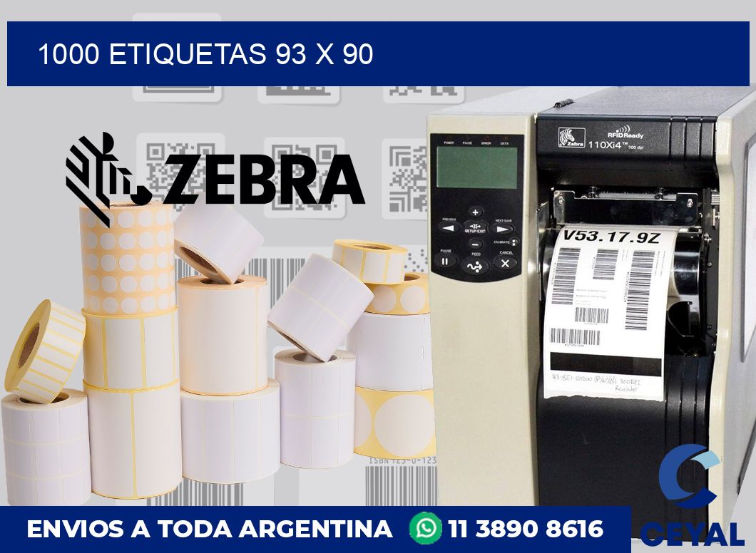 1000 etiquetas 93 x 90