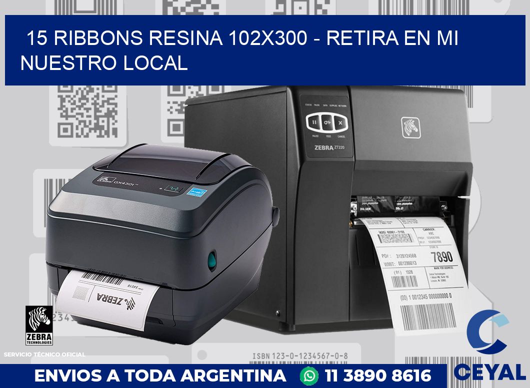 15 Ribbons resina 102x300 - retira en mi nuestro local