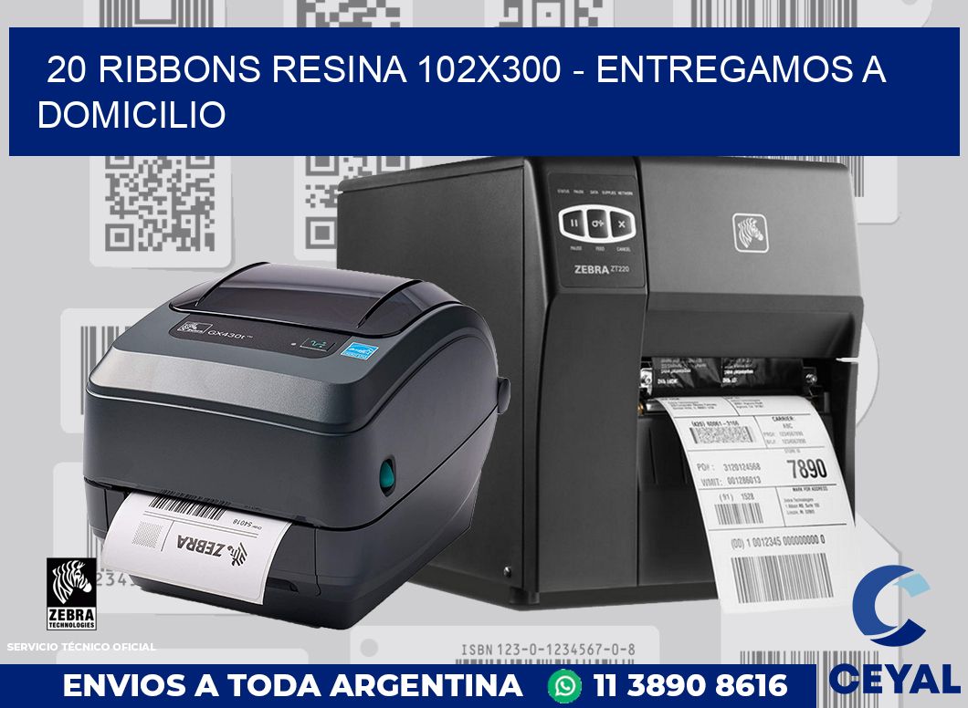 20 Ribbons resina 102x300 - entregamos a domicilio