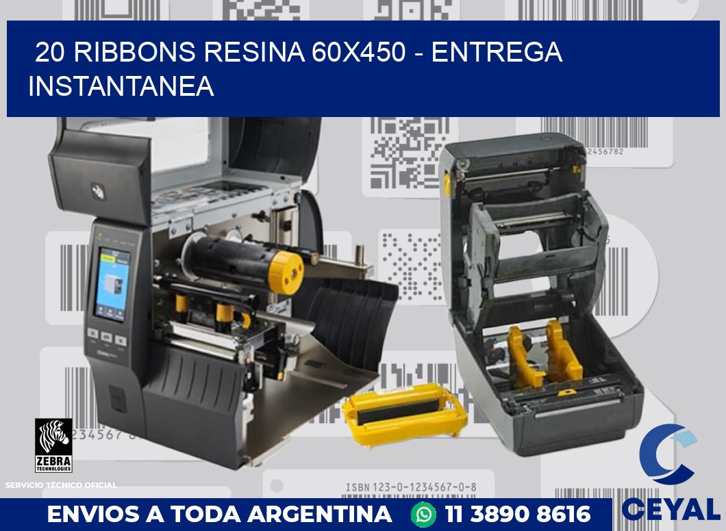 20 Ribbons resina 60x450 - entrega instantanea