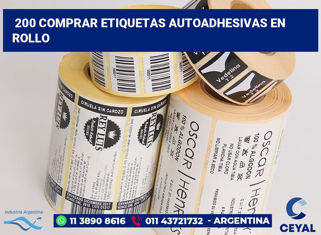 200 Comprar etiquetas autoadhesivas en rollo