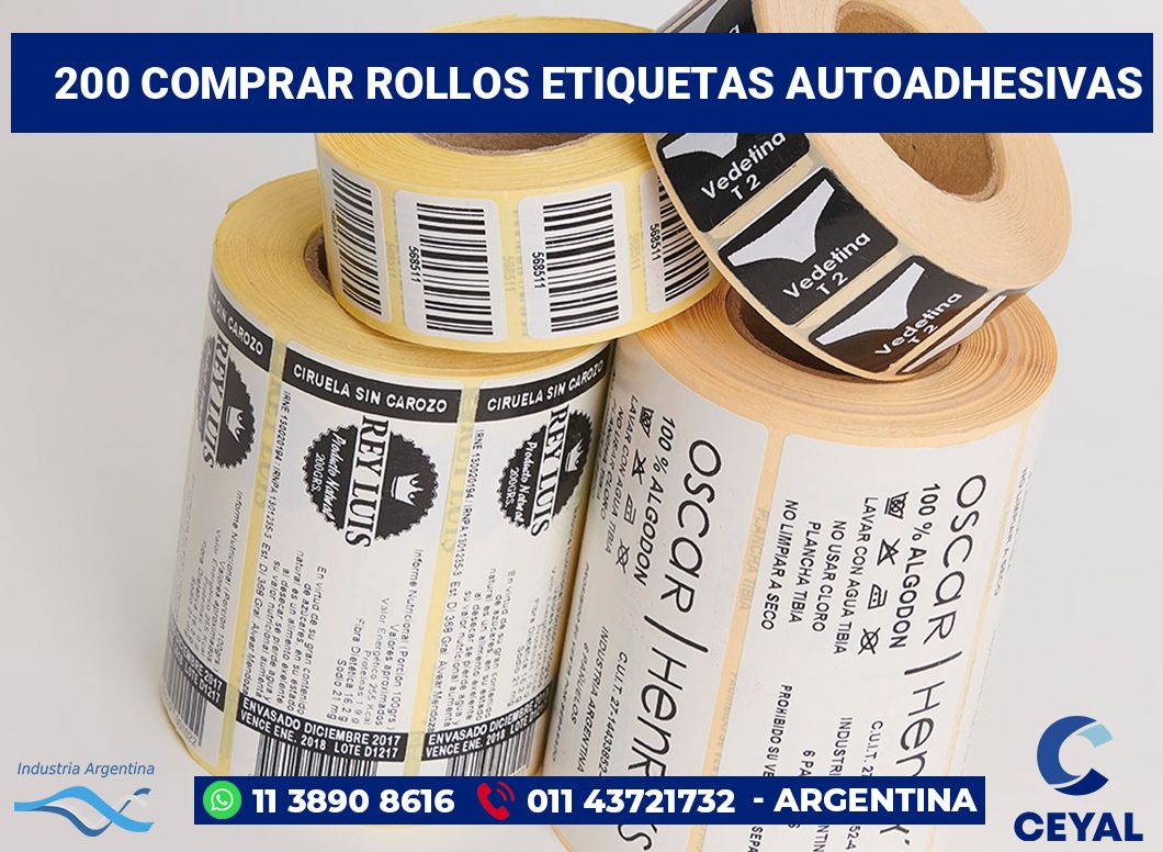 200 Comprar rollos etiquetas autoadhesivas