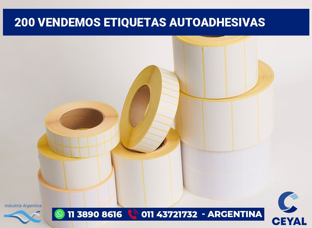 200 Vendemos etiquetas autoadhesivas