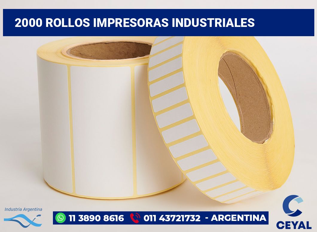 2000 Rollos impresoras industriales