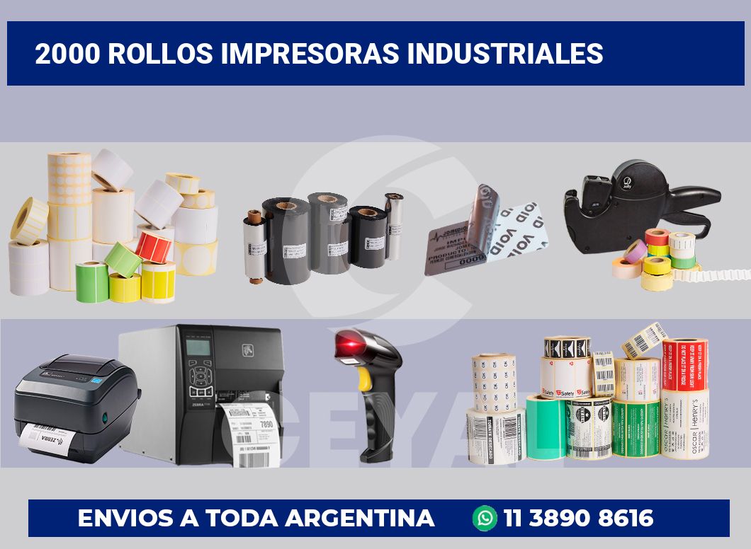 2000 Rollos impresoras industriales