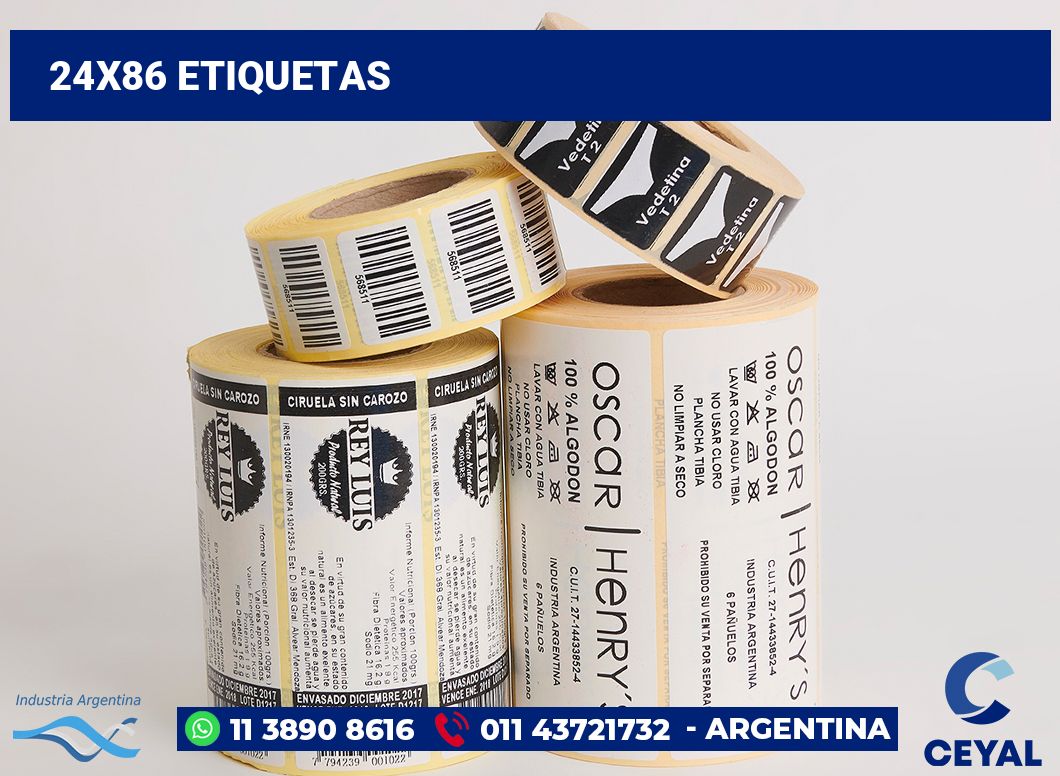 24x86 Etiquetas