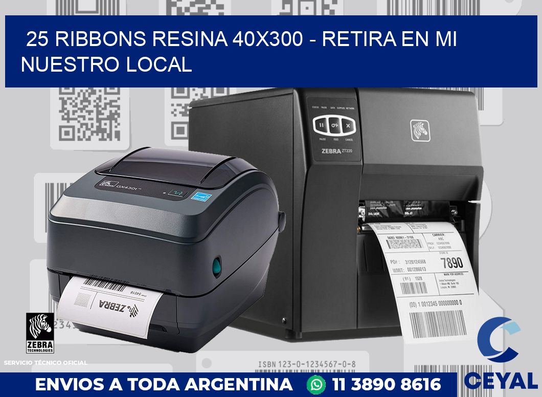 25 Ribbons resina 40x300 - retira en mi nuestro local