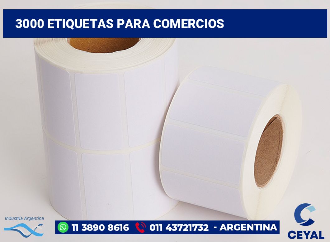 3000 Etiquetas para comercios