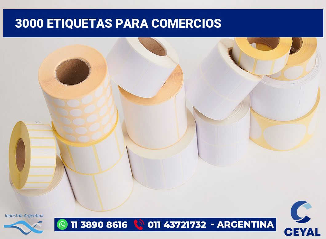 3000 Etiquetas para comercios