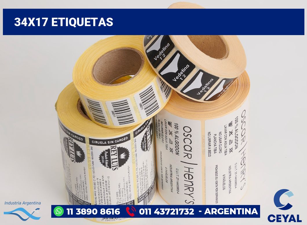 34x17 Etiquetas