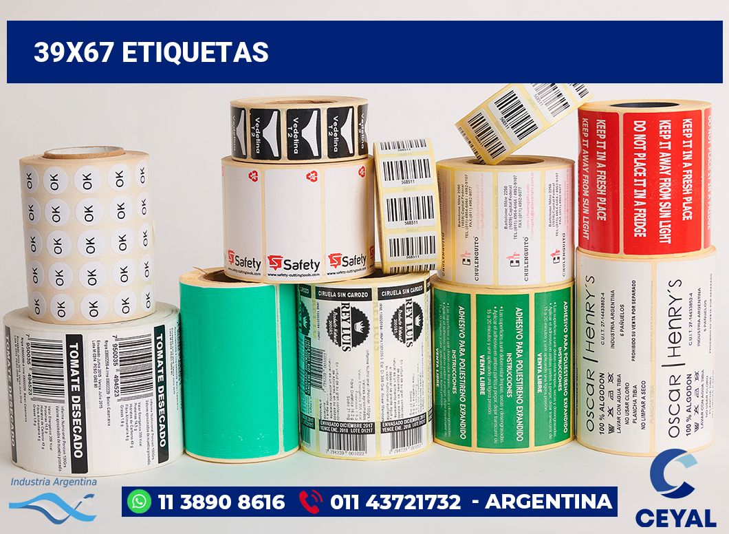 39x67 Etiquetas