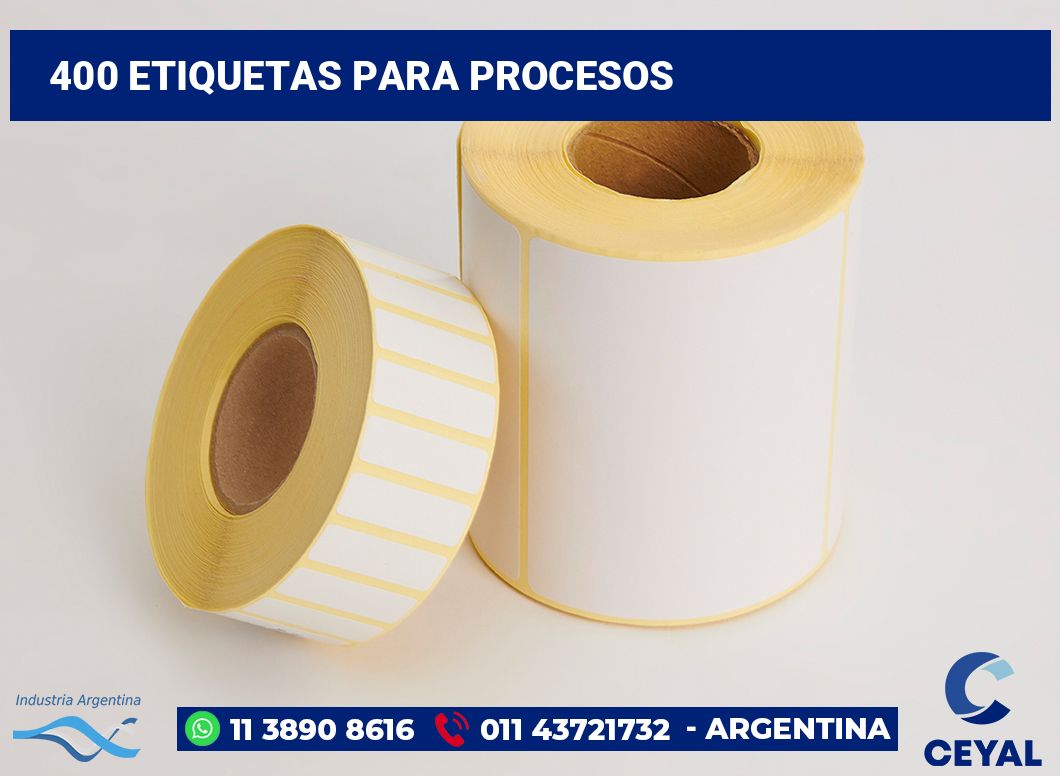 400 Etiquetas para procesos