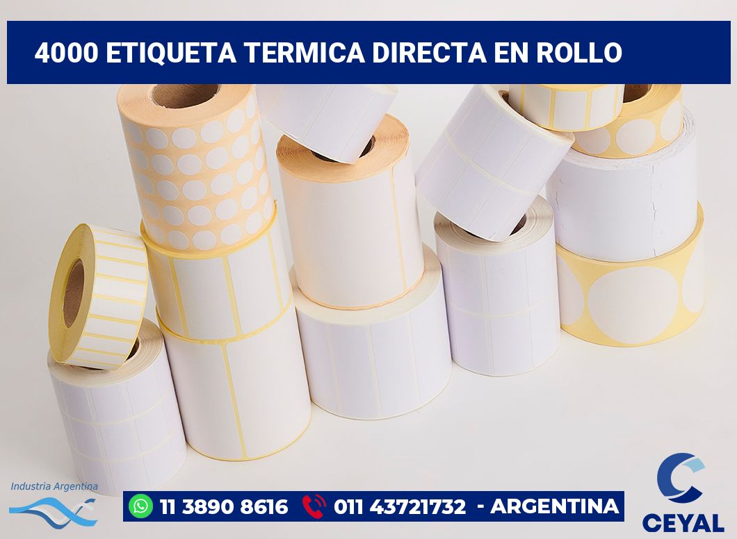 4000 Etiqueta termica directa en rollo