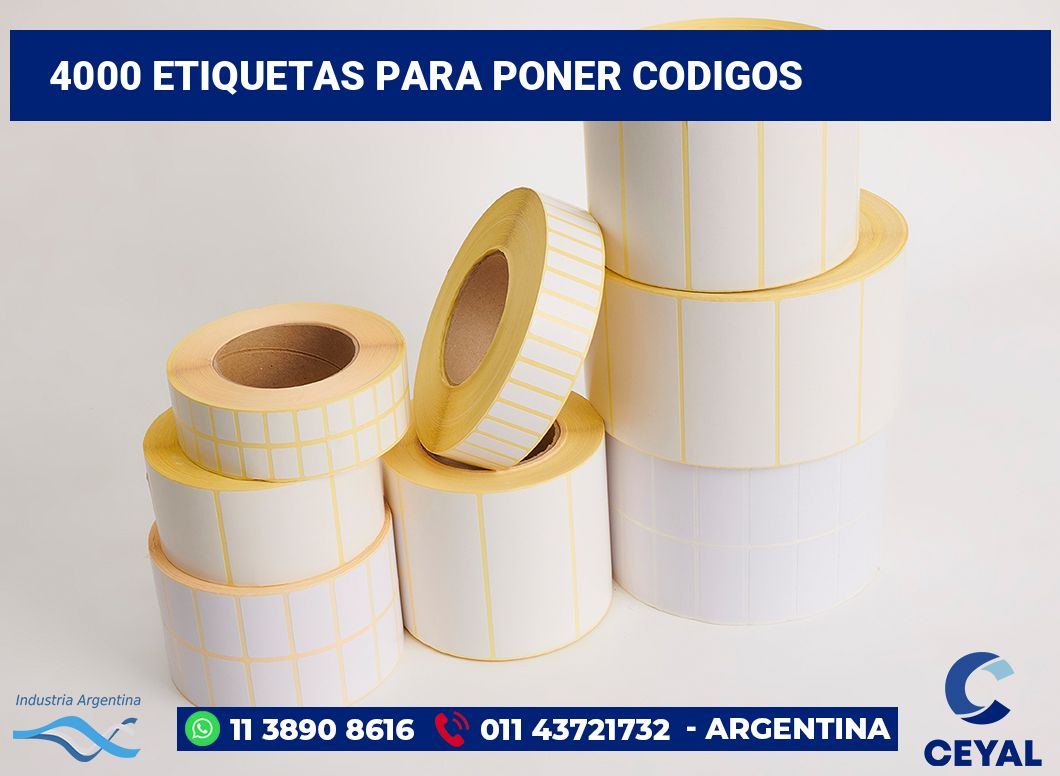 4000 Etiquetas para poner codigos