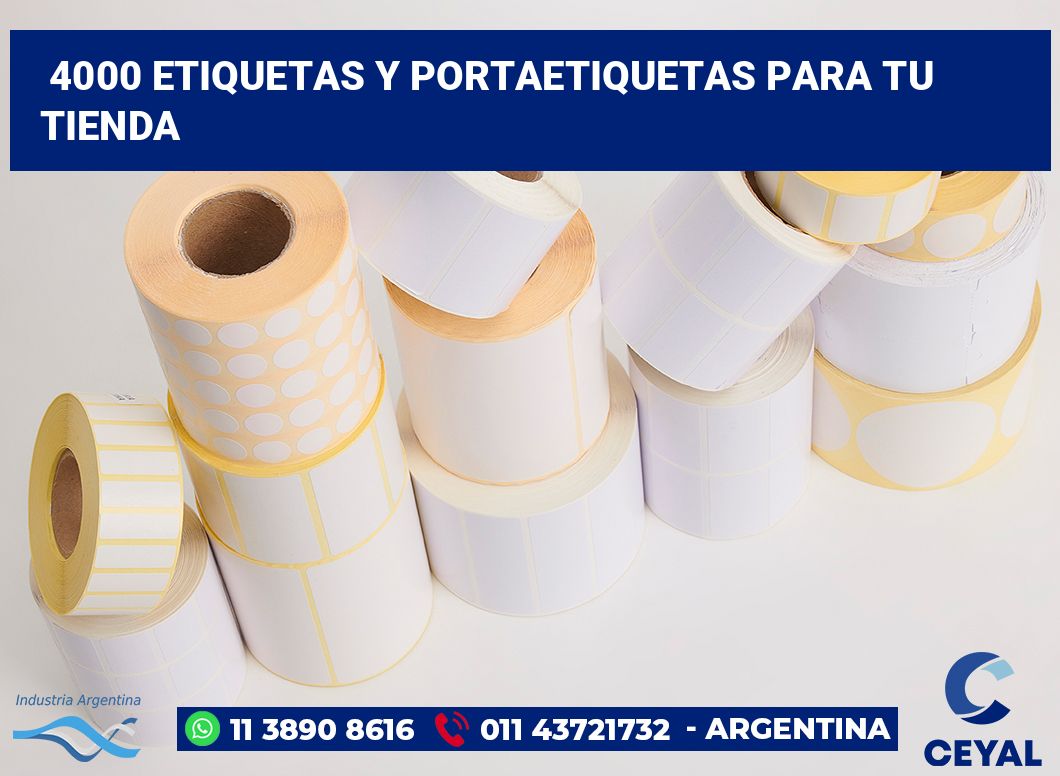4000 Etiquetas y portaetiquetas para tu tienda
