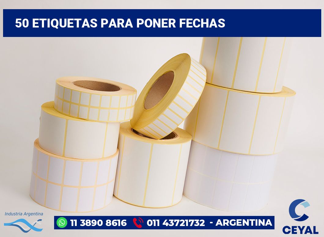 50 Etiquetas para poner fechas