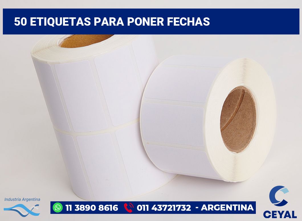 50 Etiquetas para poner fechas