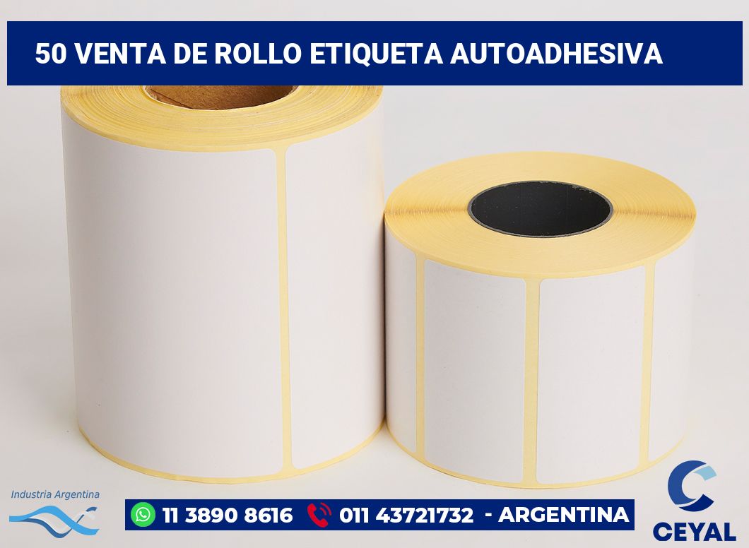 50 Venta de rollo etiqueta autoadhesiva