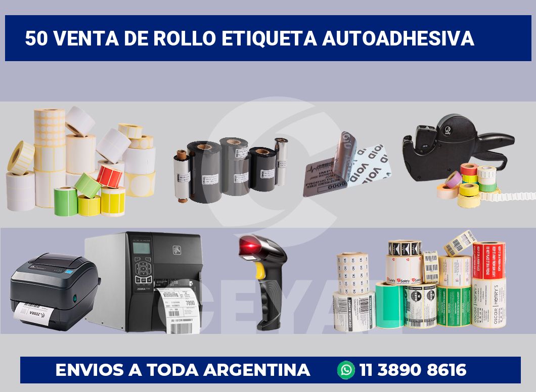 50 Venta de rollo etiqueta autoadhesiva