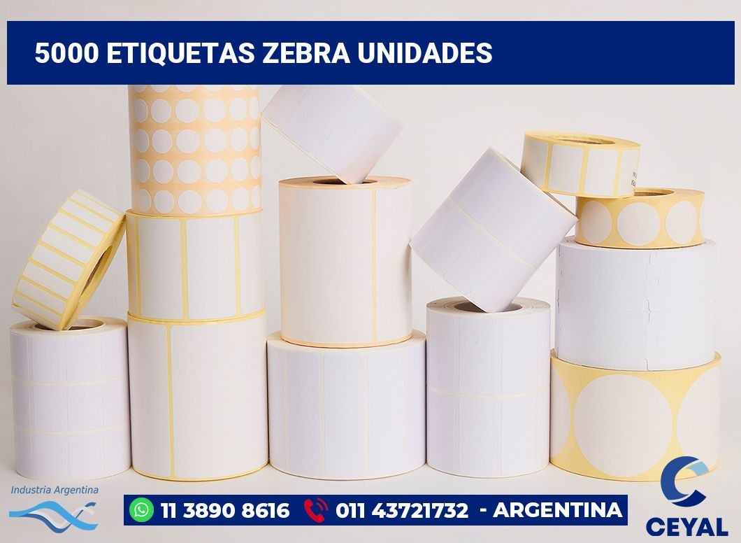 5000 Etiquetas zebra unidades