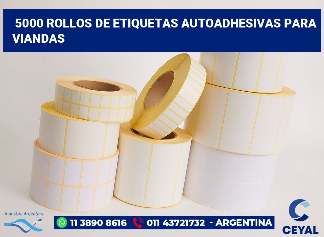 5000 Rollos de etiquetas autoadhesivas para viandas