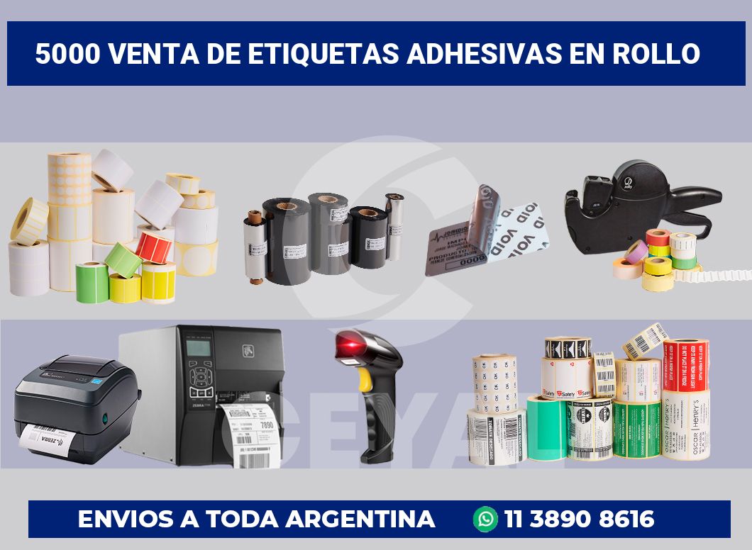 5000 Venta de etiquetas adhesivas en rollo