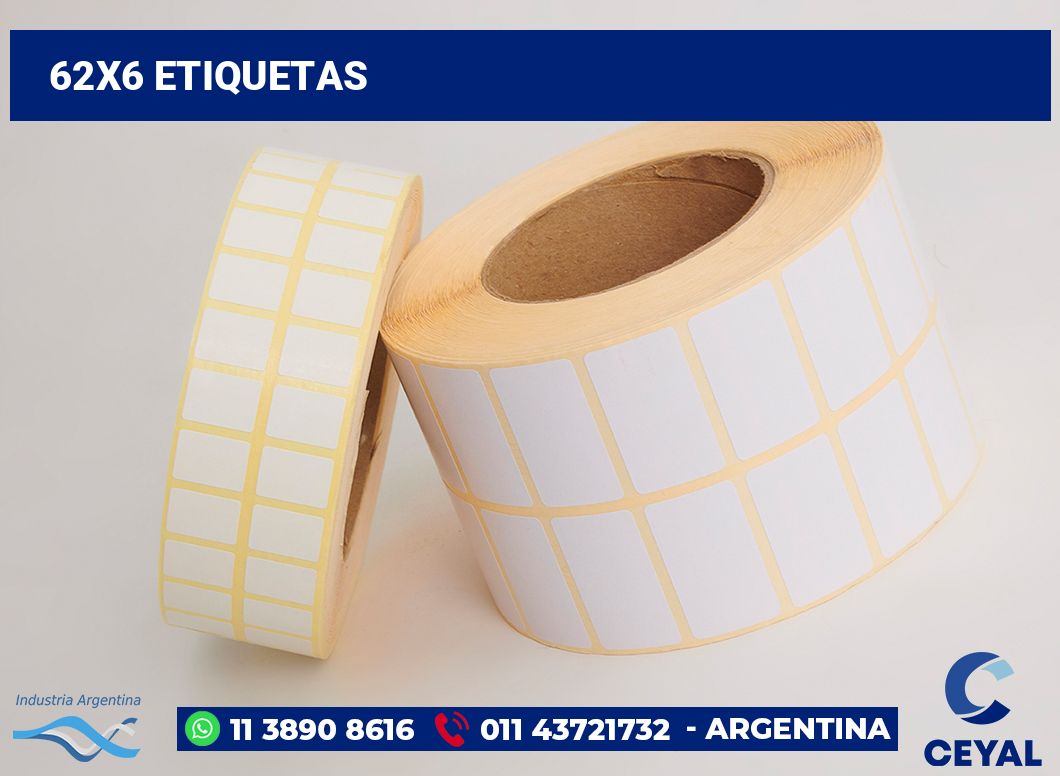62x6 Etiquetas