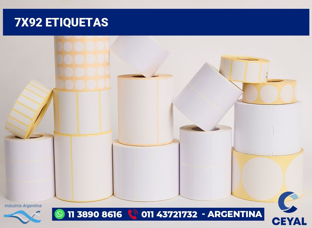 7x92 Etiquetas