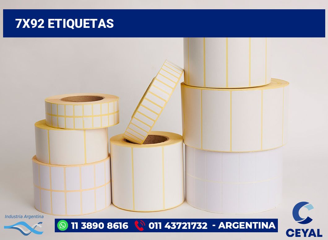 7x92 Etiquetas