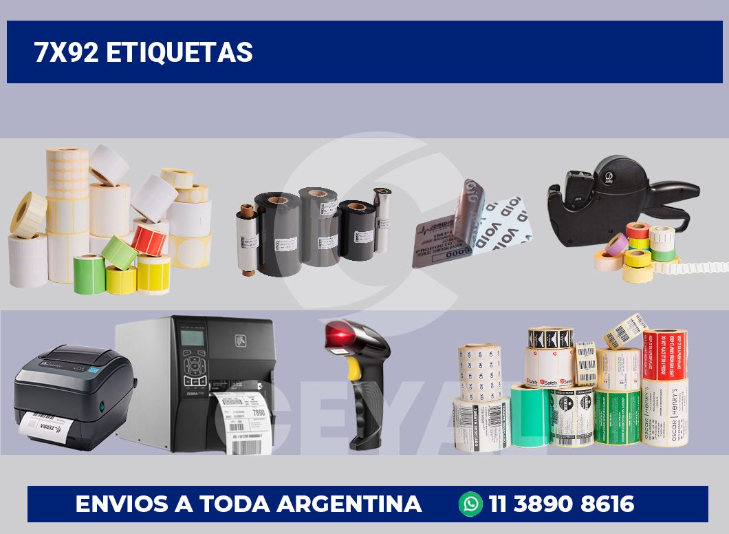 7×92 Etiquetas