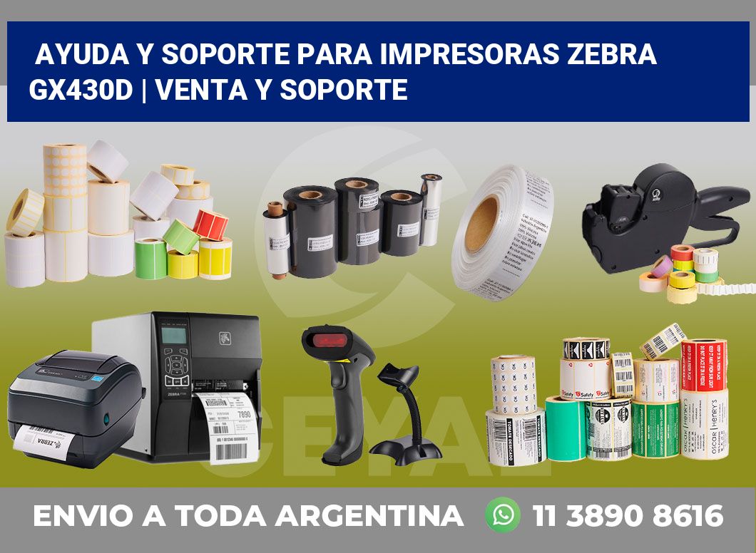 Ayuda y soporte para impresoras Zebra GX430d | Venta y soporte