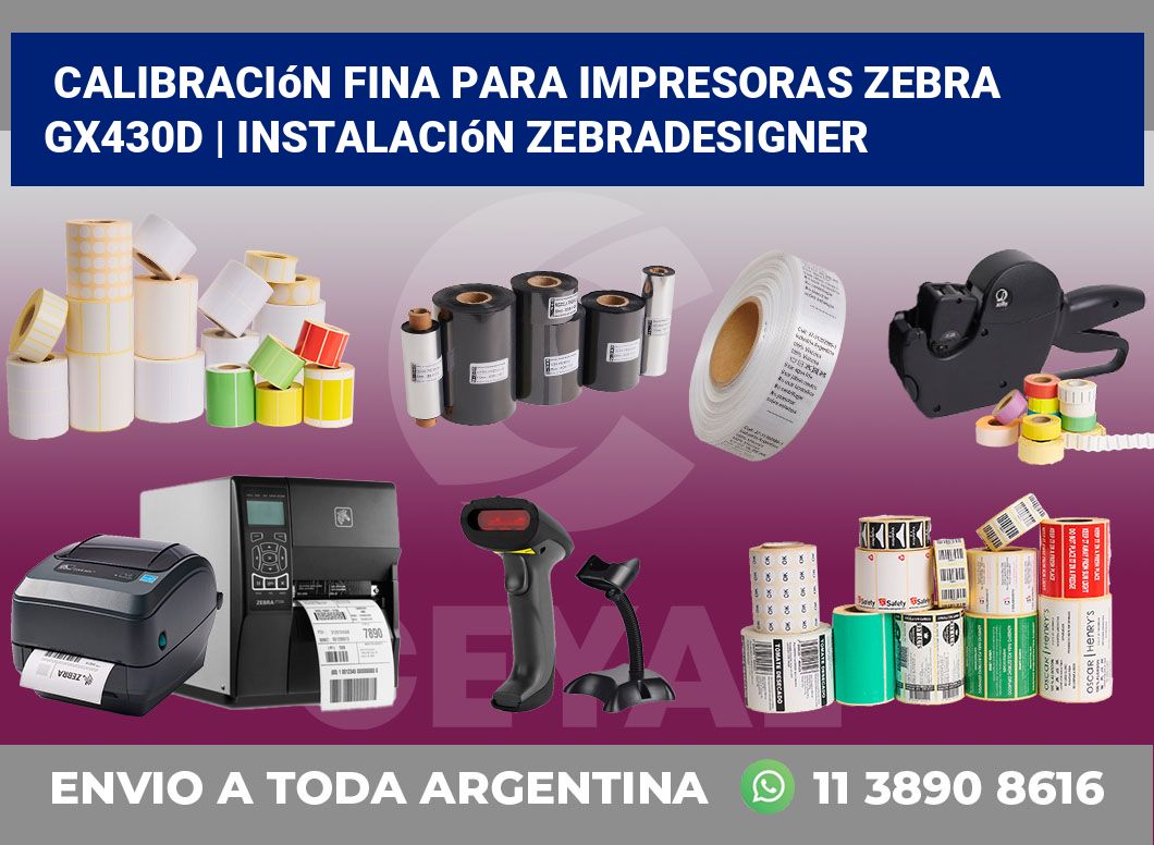 Calibración fina para impresoras Zebra GX430d | Instalación ZebraDesigner