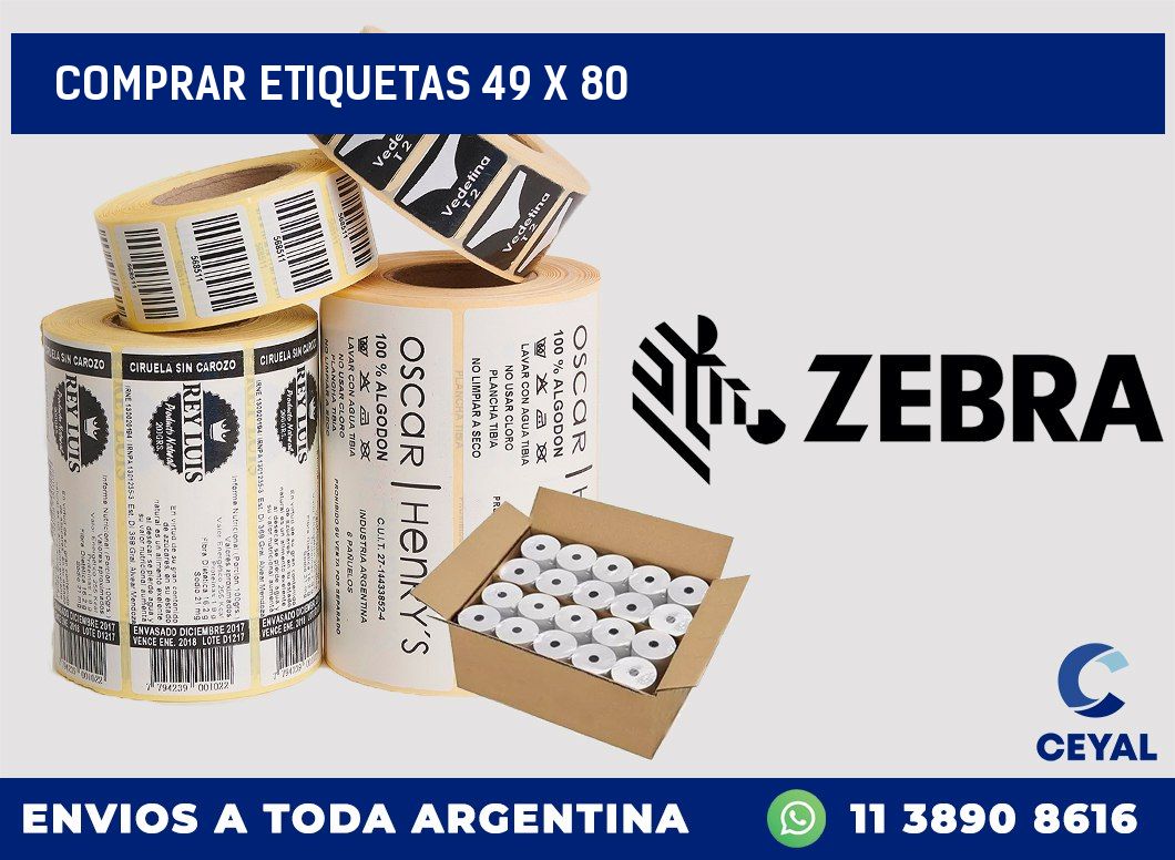 Comprar etiquetas 49 x 80