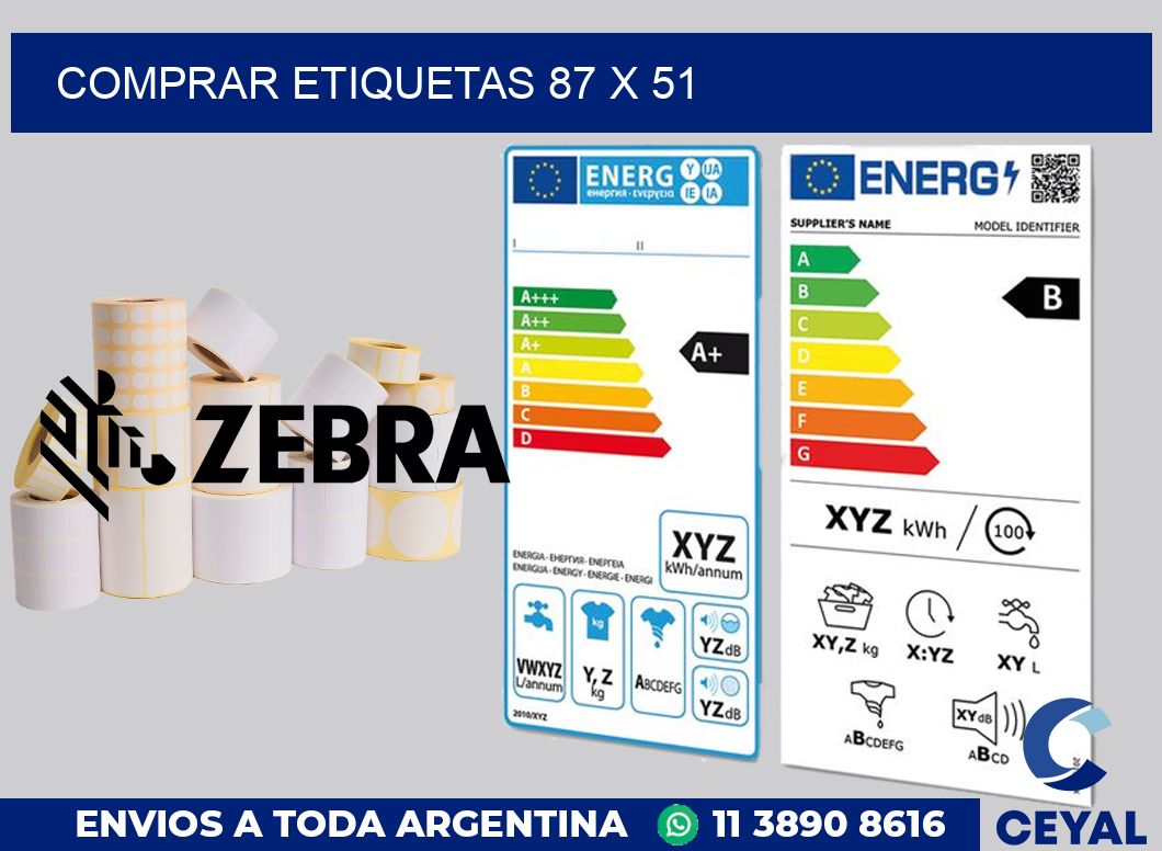 Comprar etiquetas 87 x 51