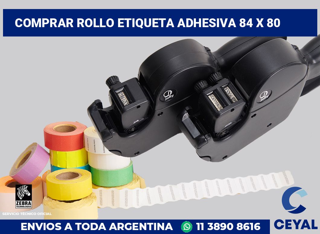 Comprar rollo etiqueta adhesiva 84 x 80