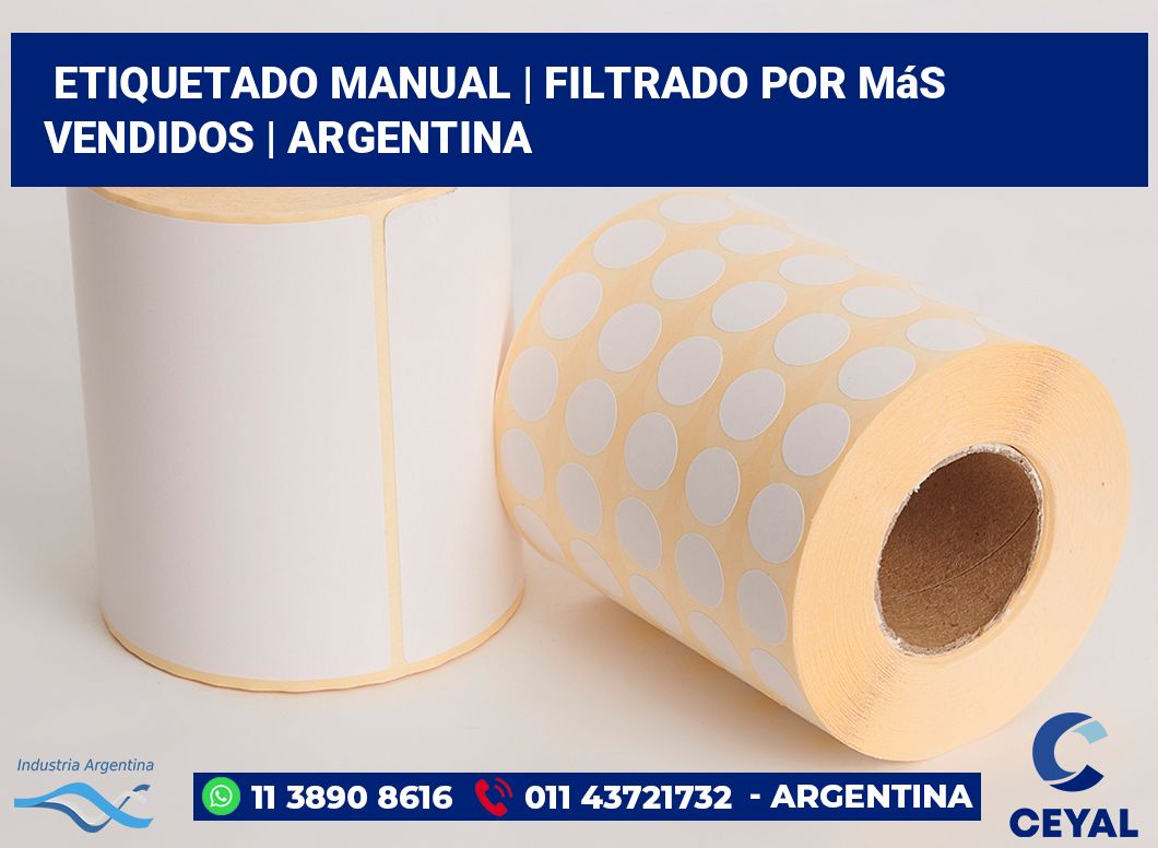 Etiquetado manual | Filtrado por más vendidos | Argentina
