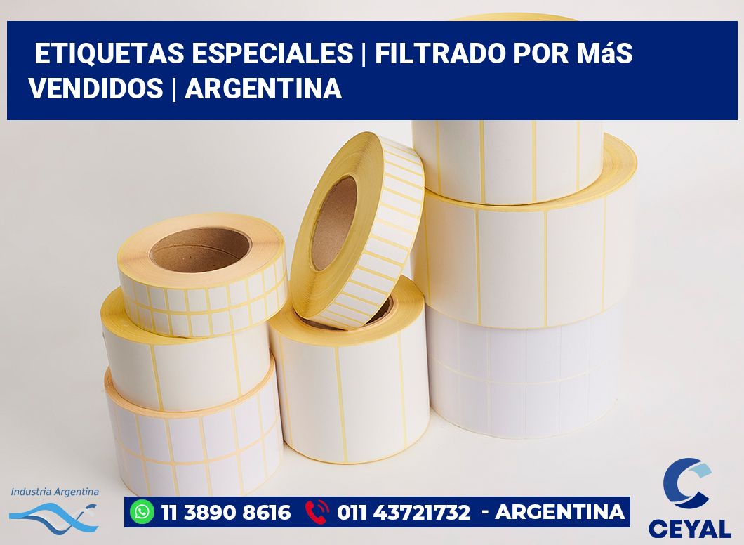 Etiquetas especiales | Filtrado por más vendidos | Argentina