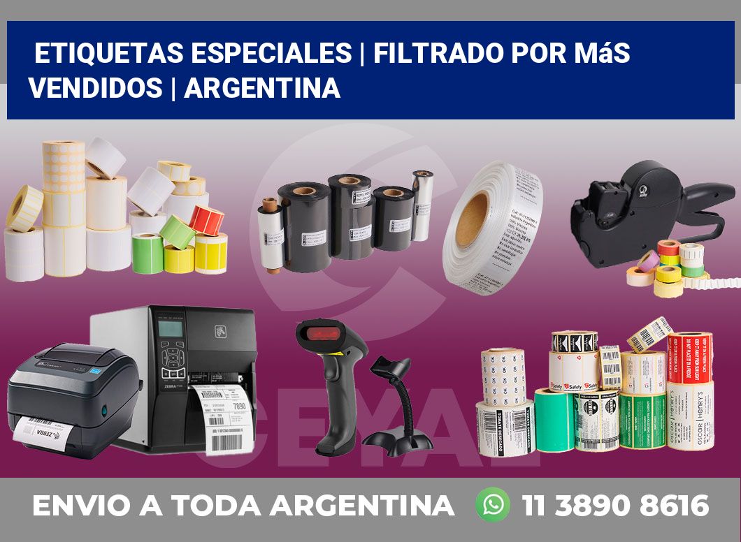 Etiquetas especiales | Filtrado por más vendidos | Argentina