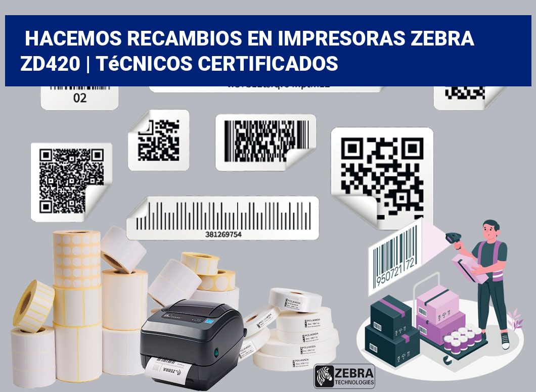 Hacemos recambios en impresoras Zebra ZD420 | Técnicos certificados