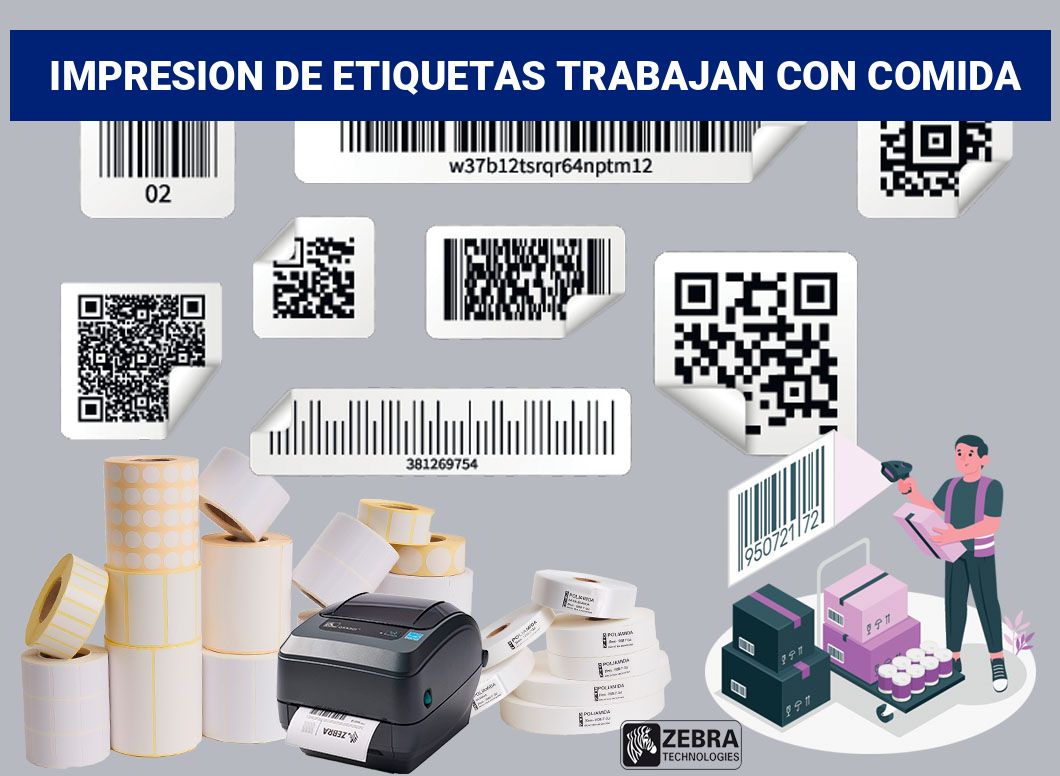 Impresion de etiquetas Trabajan con comida