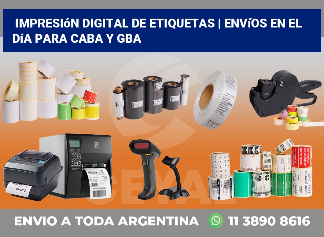 Impresión digital de etiquetas | Envíos en el día para CABA y GBA