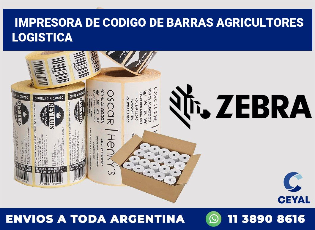 Impresora de codigo de barras Agricultores logistica