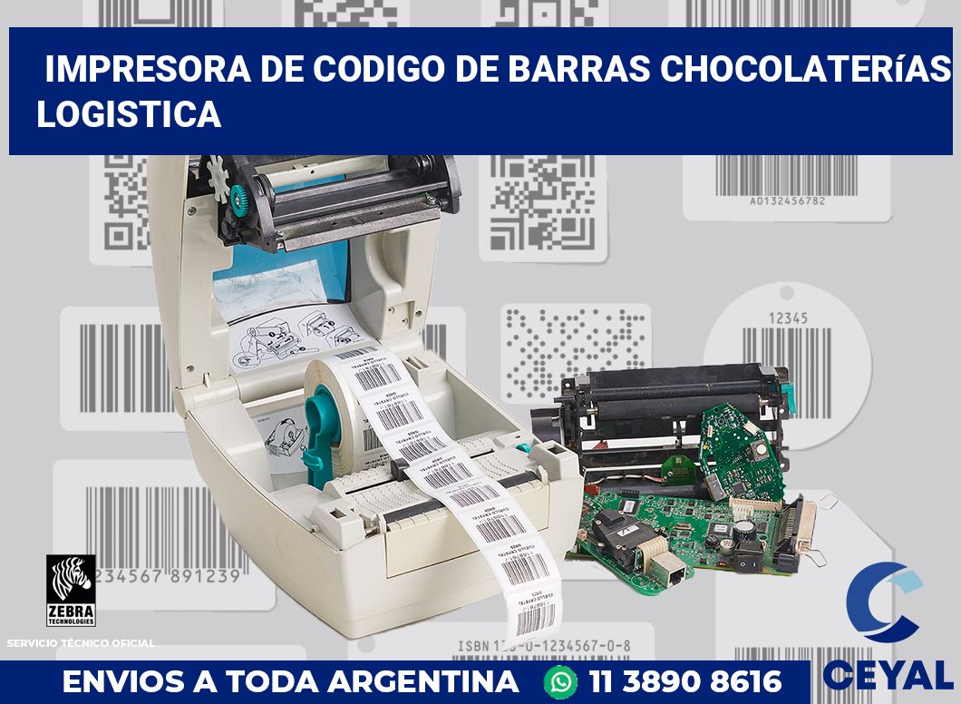 Impresora de codigo de barras Chocolaterías logistica
