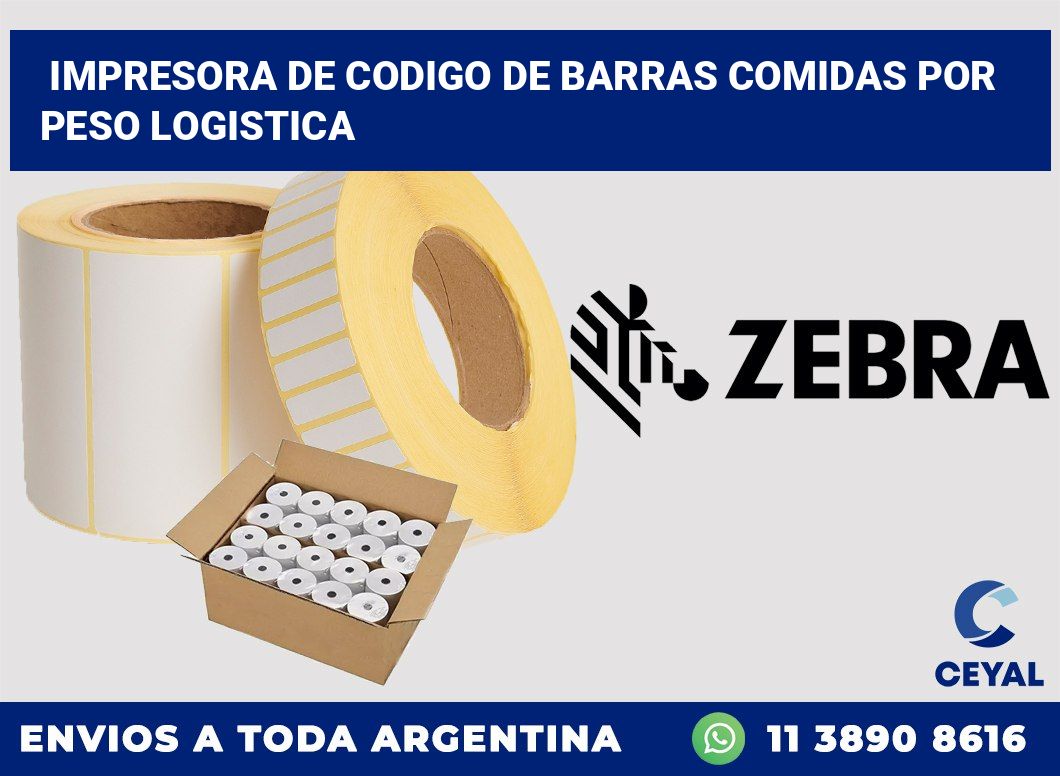 Impresora de codigo de barras Comidas por peso logistica