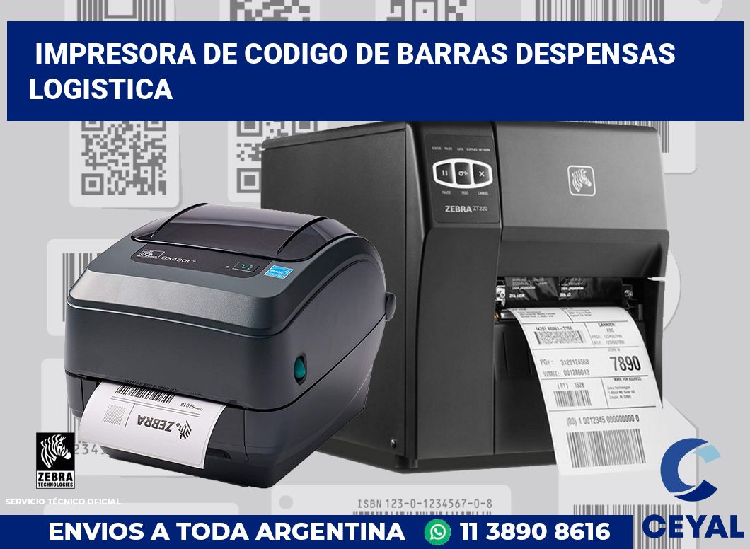 Impresora de codigo de barras Despensas logistica