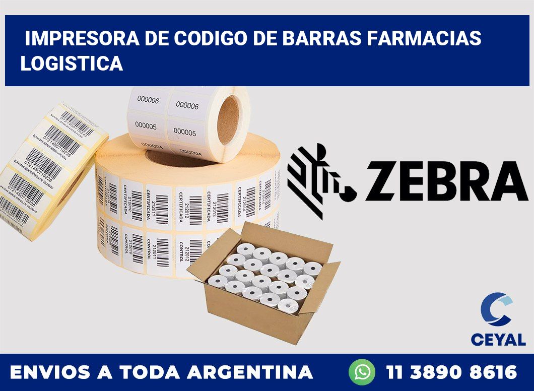 Impresora de codigo de barras Farmacias logistica