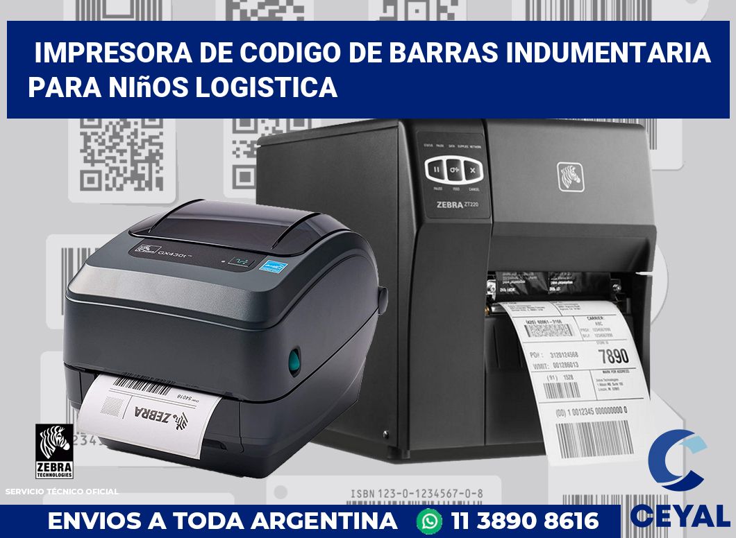 Impresora de codigo de barras Indumentaria para niños logistica
