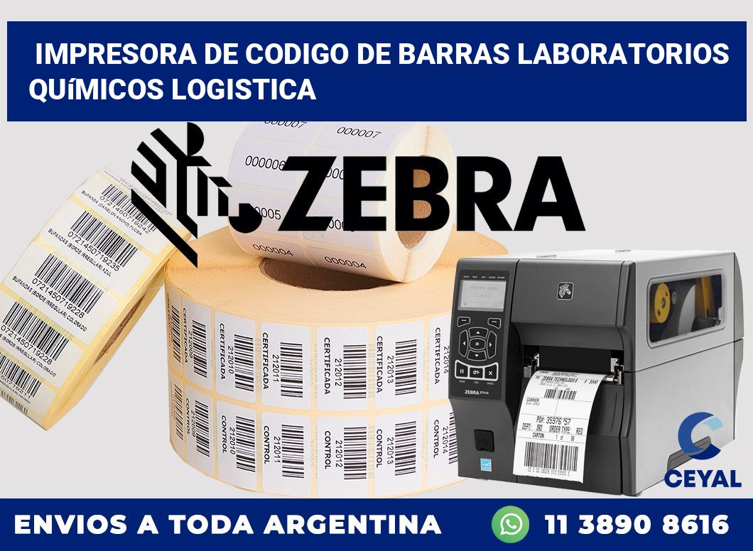 Impresora de codigo de barras Laboratorios químicos logistica